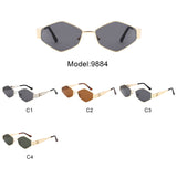 9884 - Geometric Diamond Hexagon Wholesale Sunglasses