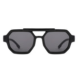 HS1342 - Geometric Square Block Brow-Bar Aviator Wholesale Sunglasses