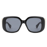 HS2181 - Women Chic Chunky Leopard Design Square Wholesale Sunglasses