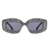 HS1336 - Square Rhinestone Fashion Geometric Wholesale Sunglasses