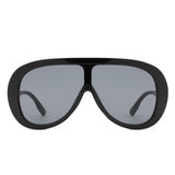HS1324 - Oversize Bold Aviator Retro Round Wholesale Sunglasses