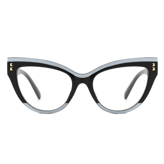 HS1304 - Women Double Tone Frame Anti Blue Light Wholesale Glasses