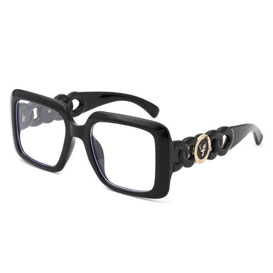 HS1346 - Square Modern Twisted Irregular Blue Light Blocker Wholesale Glasses