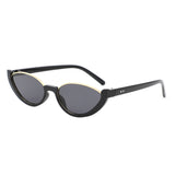 HS2193 - Retro Oval Semi-Rimless Round Wholesale Sunglasses