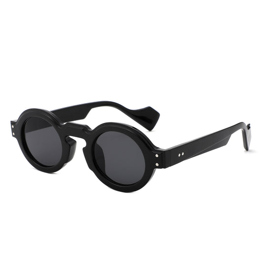 HS1354 - Retro Chunky Vintage Round Wholesale Sunglasses