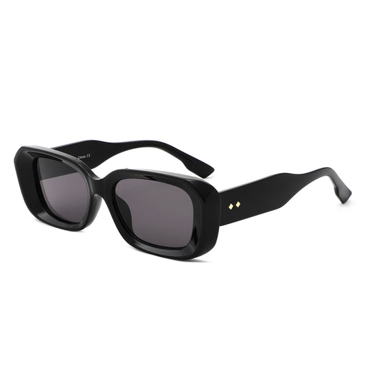 S1250 - Square Retro Thick Frame Geometic Wholesale Sunglasses