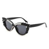 HS2184 - Women Fashion Rhinestone Luxury Cat Eye Wholesale Sunglasses