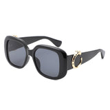 HS2181 - Women Chic Chunky Leopard Design Square Wholesale Sunglasses