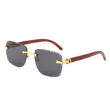 HJ2088 - Fashion Modern Rimless Irregular Square Wholesale Sunglasses