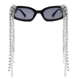 HS3016 - Rectangle Modern Luxury Rhinestone Chi Women Fashion Wholesale Sunglasses