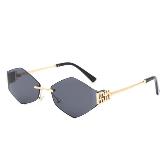 HJ2094 - Geometric Fashion Hexagon Rimless Wholesale Sunglasses