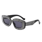 HS1336 - Square Rhinestone Fashion Geometric Wholesale Sunglasses