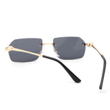 HJ2090 - Rimless Leopard Design Tinted Lens Square  Wholesale Sunglasses