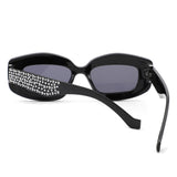 HS1336 - Square Rhinestone Fashion Geometric Wholesale Sunglasses