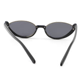 HS2193 - Retro Oval Semi-Rimless Round Wholesale Sunglasses