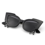 HS1294 - Irregular Cat Eye Rhinestone Drip Fashion Women Wholesale Sunglasses