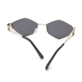 9884 - Geometric Diamond Hexagon Wholesale Sunglasses