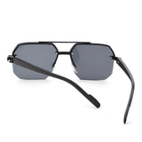 HJ2089 - Square Half Frame Retro Brow-Bar Wholesale Sunglasses