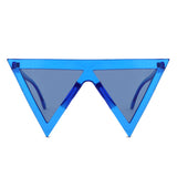 HS1358 - Irregular Fashion Flat Top Triangle Pointy Wholesale Sunglasses