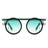 S1249 - Irregular Futuristic Double Frame Round Wholesale Sunglasses