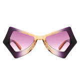 HS1303 - Geometric Sharp Irregular Women Fashion Wholesale Sunglasses