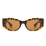 HS2182 - Chic Oval Leopard Design Fashion Wholesale Sunglasses