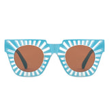 S1248 - Women Chunky Square Bright Fashion Wholesale Sunglasses