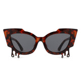 HS1294 - Irregular Cat Eye Rhinestone Drip Fashion Women Wholesale Sunglasses