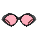 HS2177 - Geometric Fashion Polygon Triangle Wholesale Sunglasses