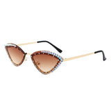 HW2070 - Luxury Rhinestone Cat Eye Fashion Women Wholesale Sunglasses