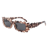 HS1309 - Rectangle Modern Spikes Irregular Wavy Square Wholesale Sunglasses