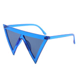 HS1358 - Irregular Fashion Flat Top Triangle Pointy Wholesale Sunglasses