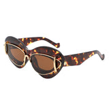 HS2190 - Oversize Chunky Fashion Irregular Cat Eye Wholesale Sunglasses