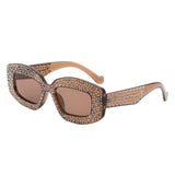 HS1336 - Square Rhinestone Fashion Geometric Wholesale Sunglasses