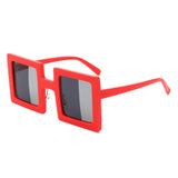 HS1317 - Square Two-Tone Tinted Bright Box Wholesale Sunglasses