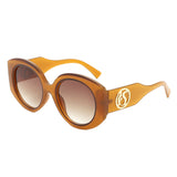 HS2189 - Oversize Bold Luxurious Fashion Women Round Wholesale Sunglasses