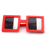 HS1317 - Square Two-Tone Tinted Bright Box Wholesale Sunglasses