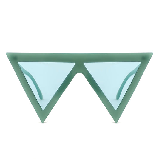 HS1358 - Irregular Fashion Flat Top Triangle Pointy Wholesale Sunglasses