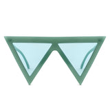 HS1358 - Irregular Fashion Flat Top Triangle Pointy Wholesale Sunglasses