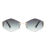 HJ2094 - Geometric Fashion Hexagon Rimless Wholesale Sunglasses