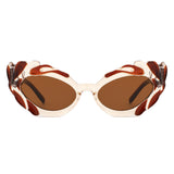 HS1310 - Women Fashion Modern Sculpted Cat Eye Wholesale Sunglasses