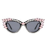 HS2184 - Women Fashion Rhinestone Luxury Cat Eye Wholesale Sunglasses