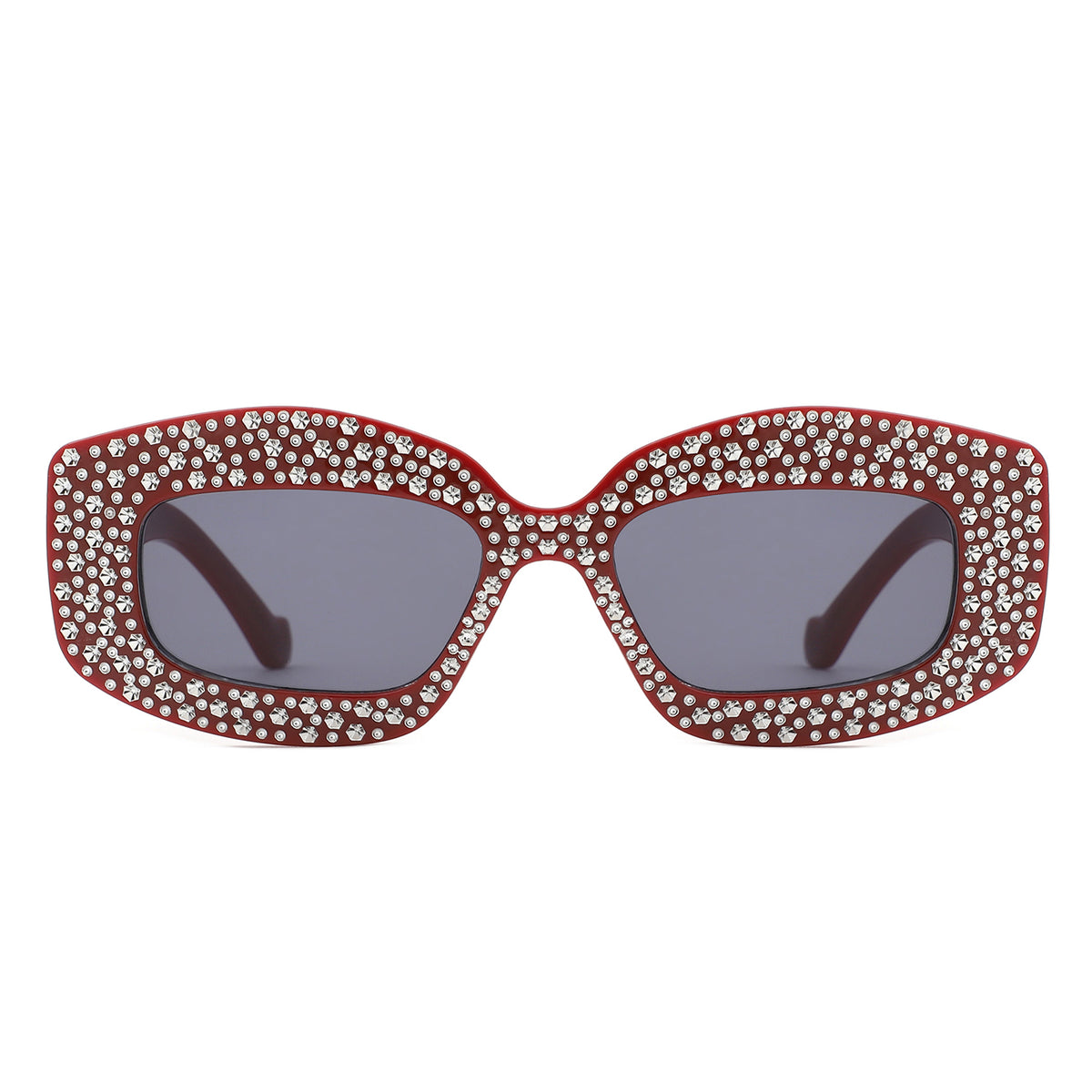 HS1336 - Square Rhinestone Fashion Geometric Wholesale Sunglasses