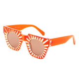 S1248 - Women Chunky Square Bright Fashion Wholesale Sunglasses