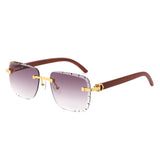 HJ2088 - Fashion Modern Rimless Irregular Square Wholesale Sunglasses