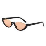 HS2193 - Retro Oval Semi-Rimless Round Wholesale Sunglasses