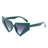 HS1357 - Oversize Fashion Chunky Geometric Cat Eye Wholesale Sunglasses