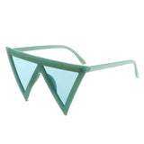 HS1358 - Irregular Fashion Flat Top Triangle Pointy Wholesale Sunglasses