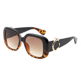 HS2181 - Women Chic Chunky Leopard Design Square Wholesale Sunglasses