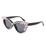 HS2184 - Women Fashion Rhinestone Luxury Cat Eye Wholesale Sunglasses